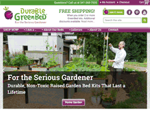 Tablet Screenshot of durablegreenbed.com